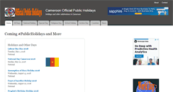 Desktop Screenshot of cameroon.officialpublicholidays.com